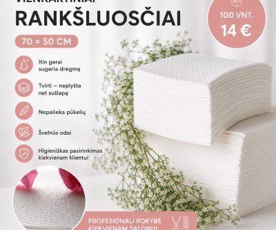 Vienkartiniai rankšluosčiai 70 × 50 cm | 100 vnt.
